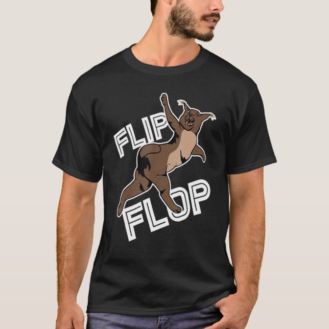Camiseta Big Floppa Caracal Cat Meme Flip Flop (Anverso)
