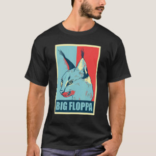 Camiseta Big Floppa Caracal Cat Meme Retro_4