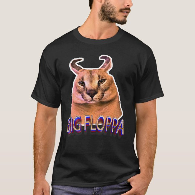 Camiseta Big Floppa Meme Cat 2 (Anverso)