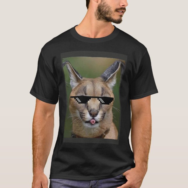 Camiseta Big Floppa Meme Cute AKA Gregory ears (Anverso)