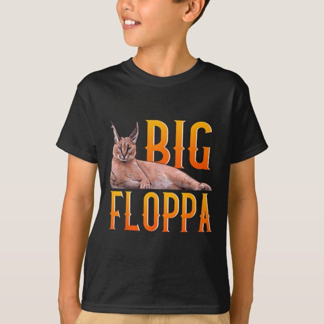 Camiseta Big Floppa Meme lindo gato caracal (Anverso)