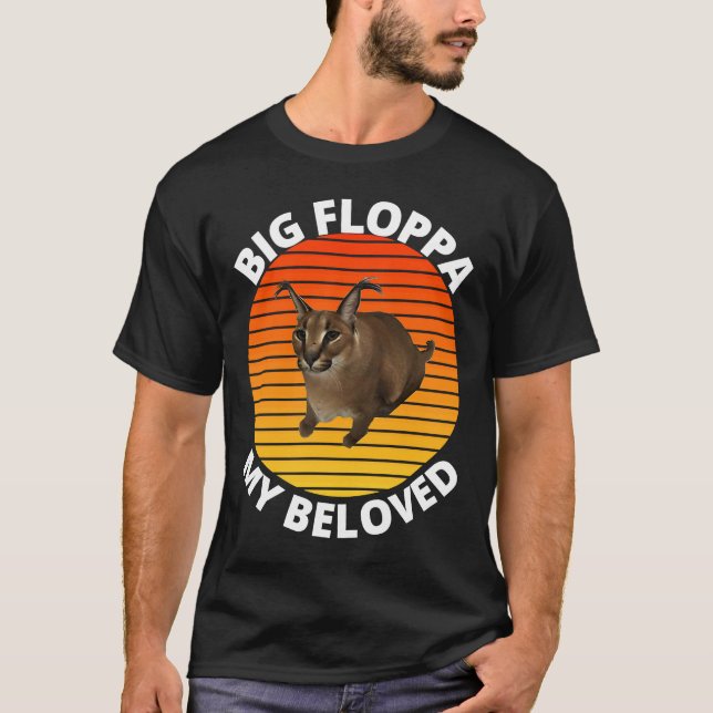 Camiseta Big Floppa mi querido meme de gato caracal (Anverso)