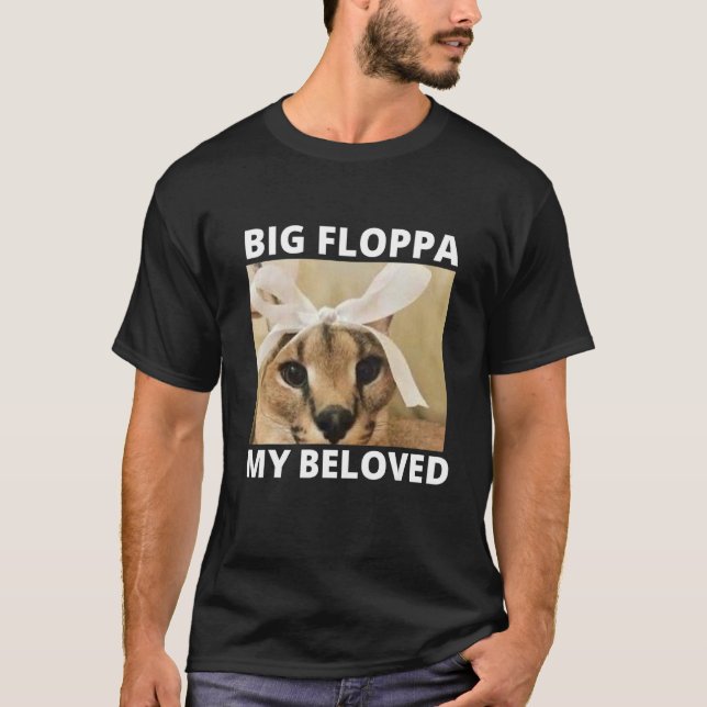 Camiseta Big Floppa mi querido meme de gato caracal (Anverso)
