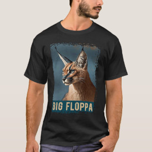 Camiseta Big Floppa Para Meme Infantil Gato Caracal Lindo V