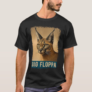 Camiseta Big Floppa Para Meme Infantil Gato Caracal Lindo V