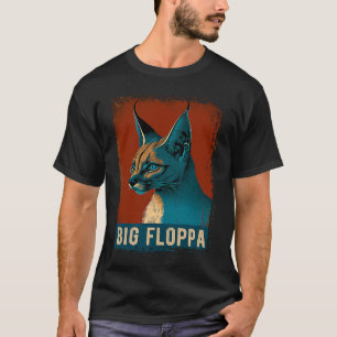 Camiseta Big Floppa para niños meme gato caracal lindo vint