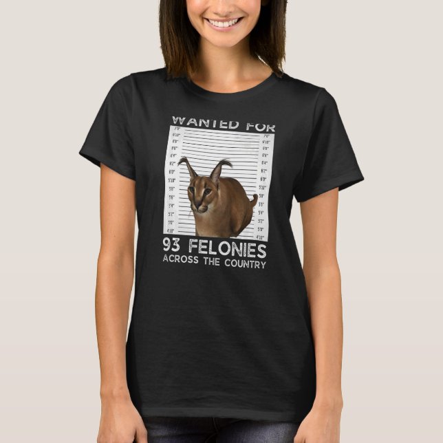 Camiseta Big Floppa quiere meme de gato caracal (Anverso)