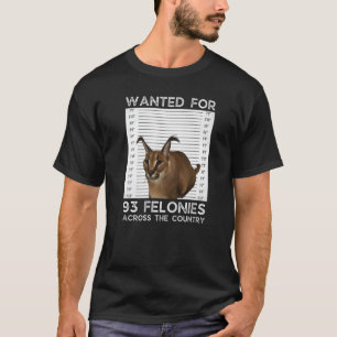 Camiseta Big Floppa Wanted Caracal Cat Meme