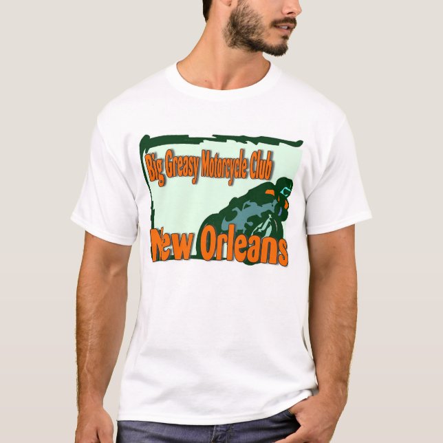 Camiseta Big Greasy Motorcycle Club, Nueva Orleans (Anverso)