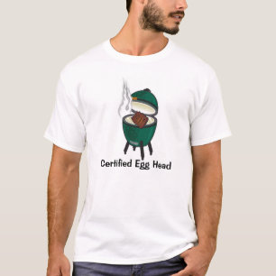 Camiseta Big Green Egg, cabeza certificada del huevo