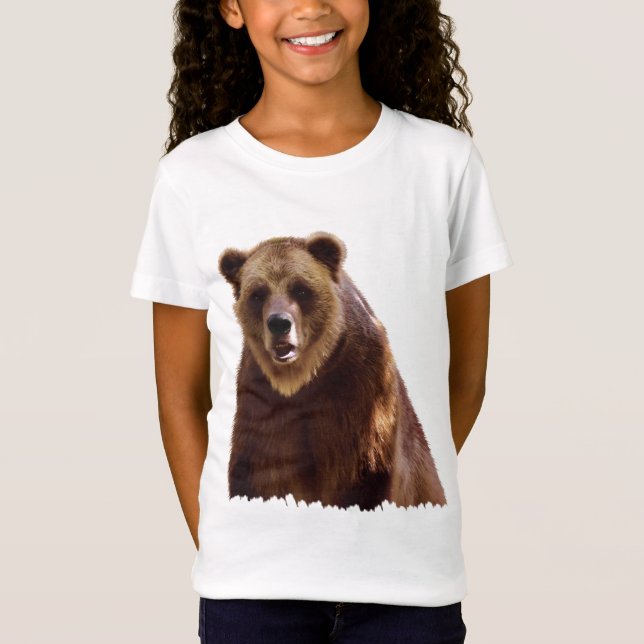 Camiseta Big Grizzly Bear Wildlife Art Gift (Anverso)