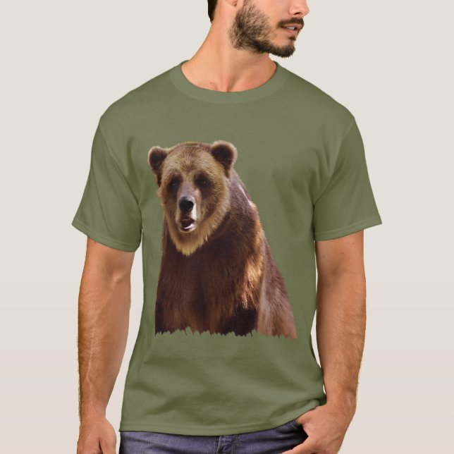 Camiseta Big Grizzly Bear Wildlife Art Gift (Anverso)