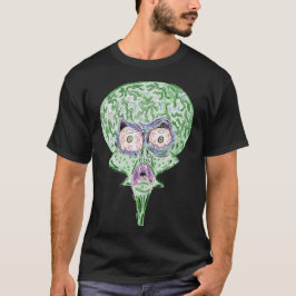 Camiseta Big head big eyes alien sci-fi cartoon