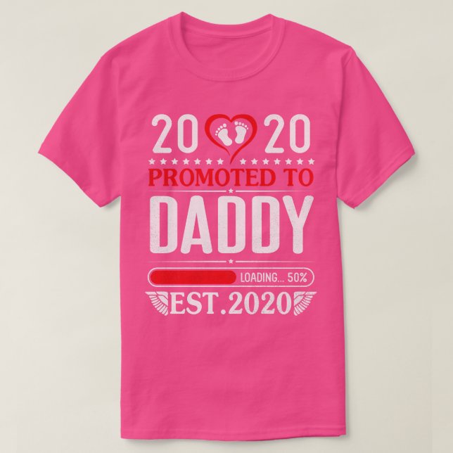 Camiseta Big Heart And Baby Foot 2020 Promocionado A Daddy  (Diseño del anverso)