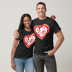 Camiseta Big heart/Corazon Grande love by Masanser pixelat