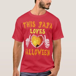 Camiseta Big Heart Skeleton Manos Óseas Este Papá Ama Hall