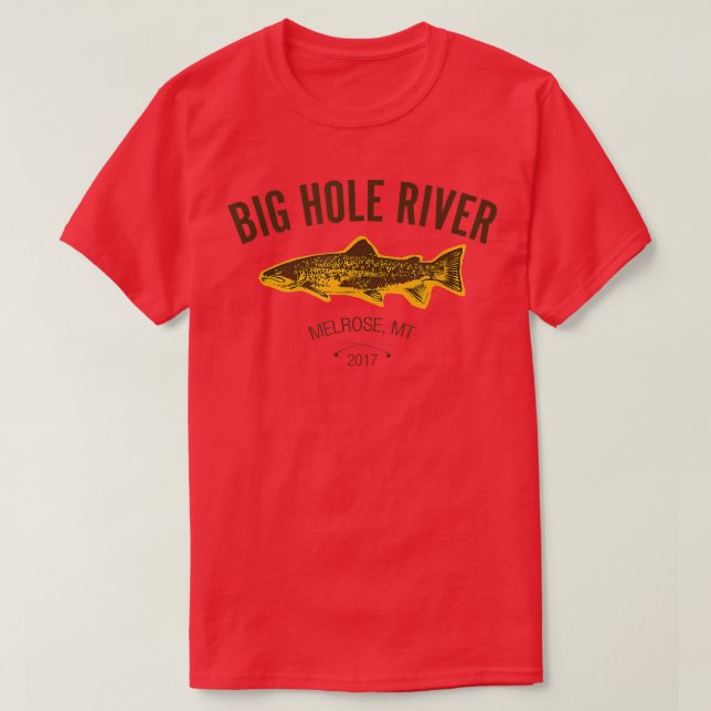 Camiseta Big Hole River, Melrose Montana Tee  (Diseño del anverso)