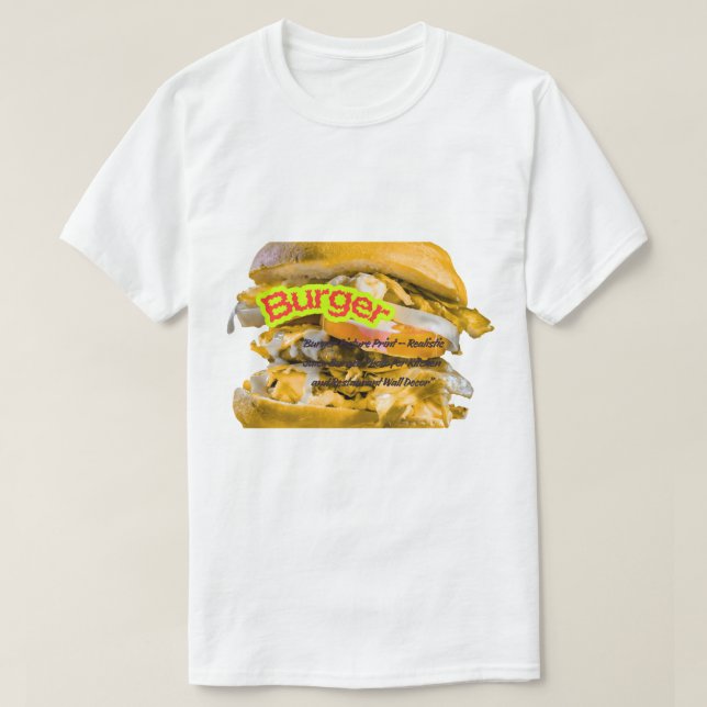 Camiseta Big Juicy Burger Illustration | Funny Fast Food (Diseño del anverso)