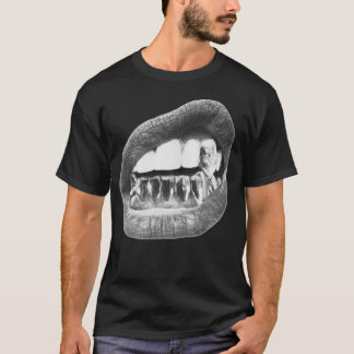 Camiseta Big Lips Y2k Mouth T Shirt - Grillz White T Shirt 
