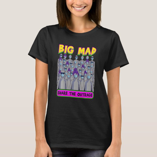 Camiseta Big Mad Npc Meme Gray People Face Mask Meme (Anverso)
