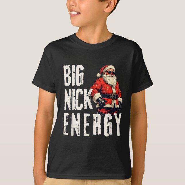 Camiseta Big Nick Energy Funny Santa Christmas  (Anverso)