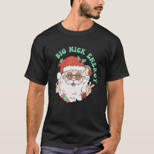 Camiseta Big Nick Energy Santa Claus Flowers