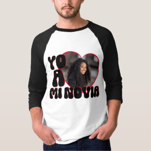 Camiseta Big Photo Heart Yo Amo a Mi Novia