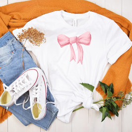 Camiseta Big Pink Watercolor Bow