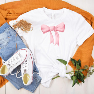 Camiseta Big Pink Watercolor Bow