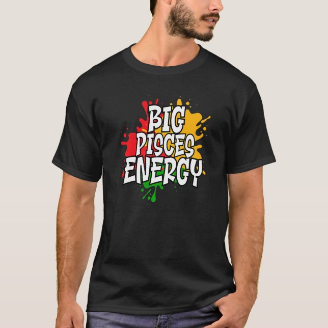 Camiseta Big Pisces Zodiac Energy (Anverso)