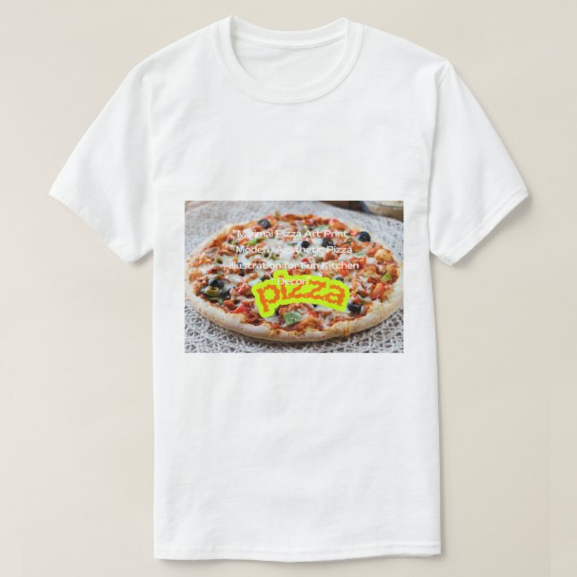 Camiseta Big Pizza Image - Delicious Food Illustration (Diseño del anverso)