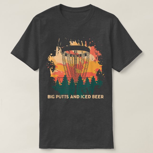Camiseta Big Putand Iced Beer Disk Golf Being Golfer  (Diseño del anverso)