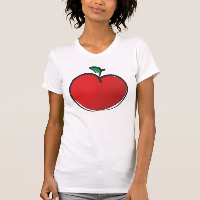 Camiseta Big Red Apple Drawing (Anverso)