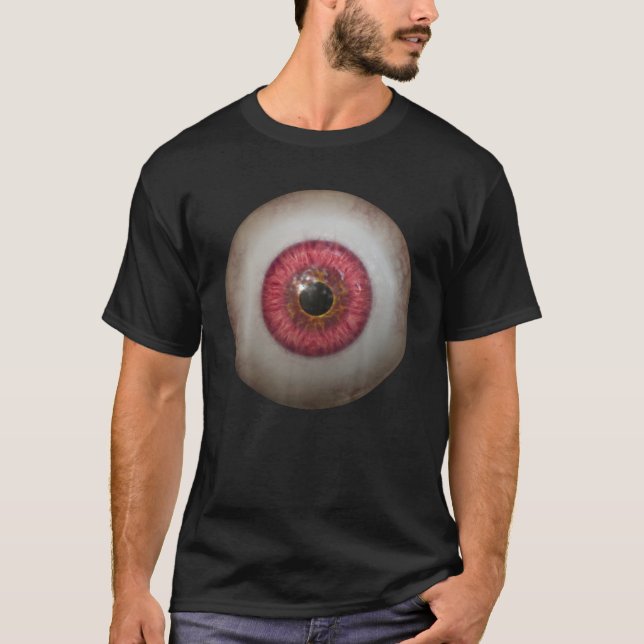 Camiseta Big Red Eyeball Creepy Funny Lazy Easy Halloween (Anverso)