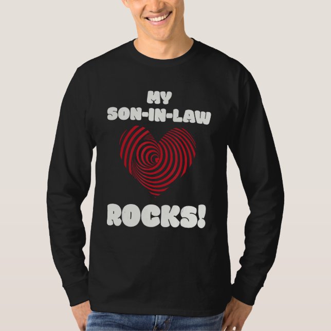 Camiseta Big Red Love Vertigo Heart My Son In Law Rocks Inl (Anverso)