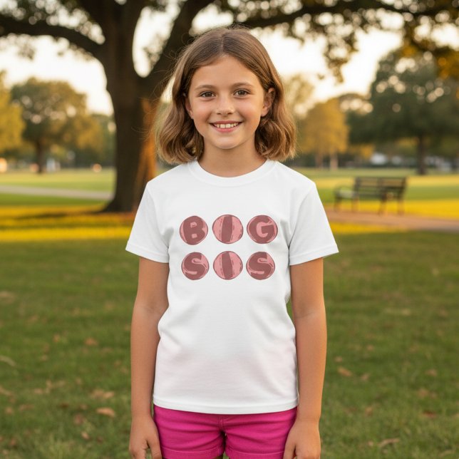 Camiseta Big Sis Kids T-Shirt (Big sis tee shirt. A way to show family and sibling love.)