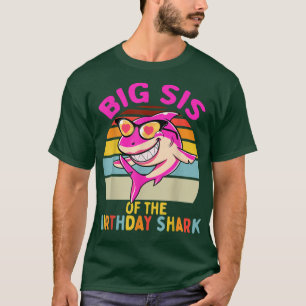 Camiseta Big Sis of the Shark Birthday Sister Matching Fami