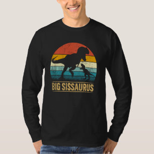 Camiseta Big Sissaurus Rex Dinosaur Big Sister Fam de Matan