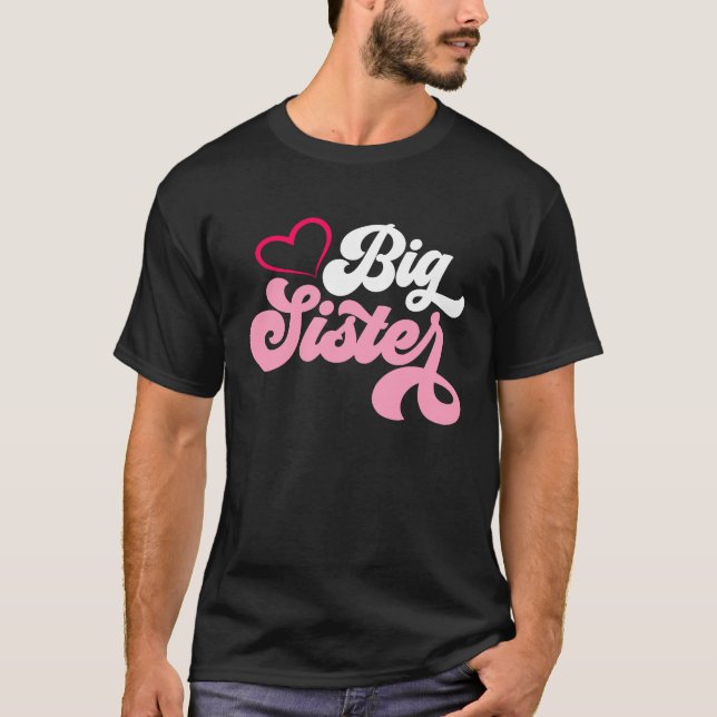 Camiseta Big Sister Baby Pregnancy Announcement Family  1 (Anverso)