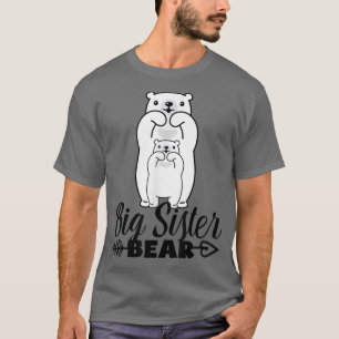 Camiseta Big Sister Bear Funny Proud Big Sister Matching Fa
