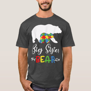 Camiseta Big Sister Bear Puzzle Autism Awareness Gifts 468
