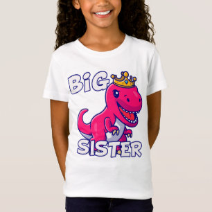 Camiseta Big Sister Dinosaur