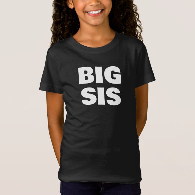 Camiseta Big Sister Family Photoshoot Bold Lettered Tri-Bl (Anverso)