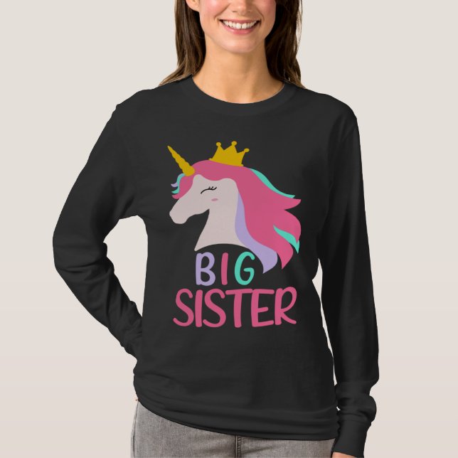 Camiseta Big sister finally Unicorn (Anverso)