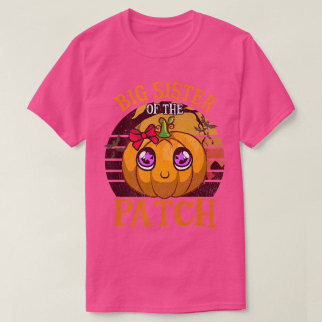 Camiseta Big Sister Of The Patch Family Group Halloween 550 (Diseño del anverso)