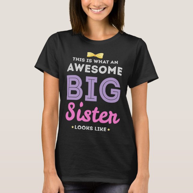 Camiseta Big Sister Promotion Announcement Pregnancy Reveal (Anverso)