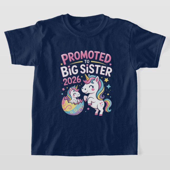 Camiseta Big Sister Upgrade 2026 – Magical Unicorn Edition  (Distribución)