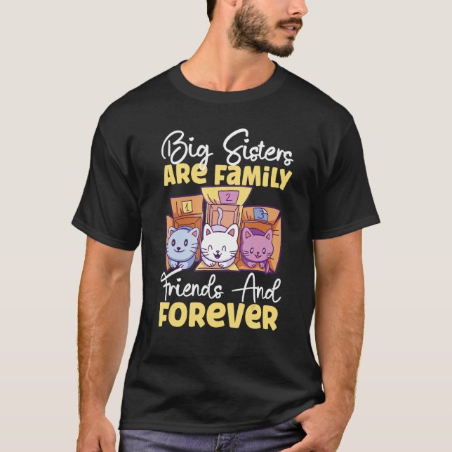 Camiseta Big Sisters Are Family Friends And Forever (Anverso)