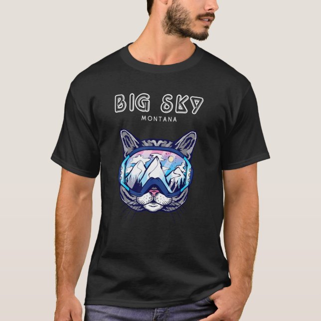 Camiseta Big Sky Montana Cat Ski Googles (Anverso)