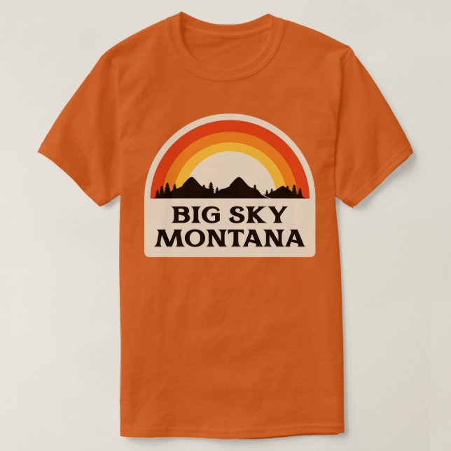 Camiseta Big Sky Montana Retro (Diseño del anverso)